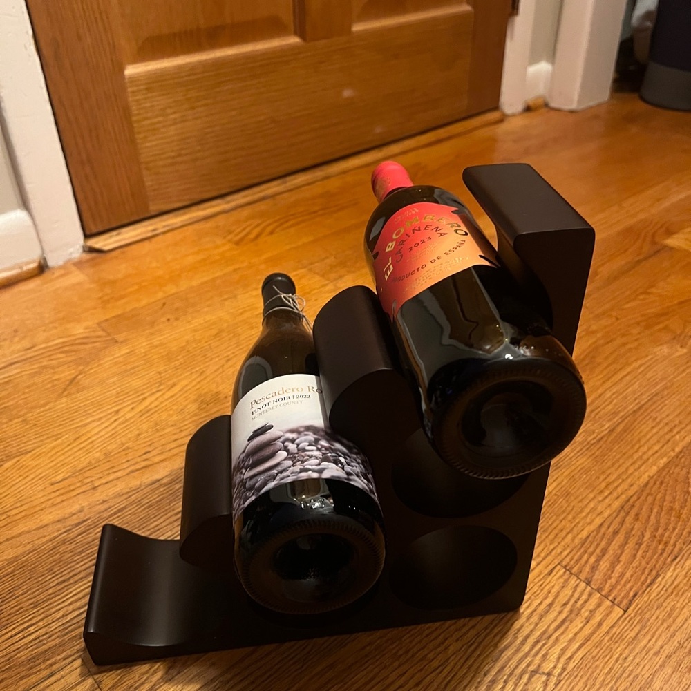 Modern Black Wine Rack